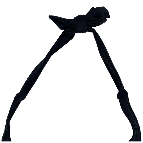 Tommy Hilfiger Black Smocked Halter Bikini Womens Swim Top Size Small - Picture 5 of 11